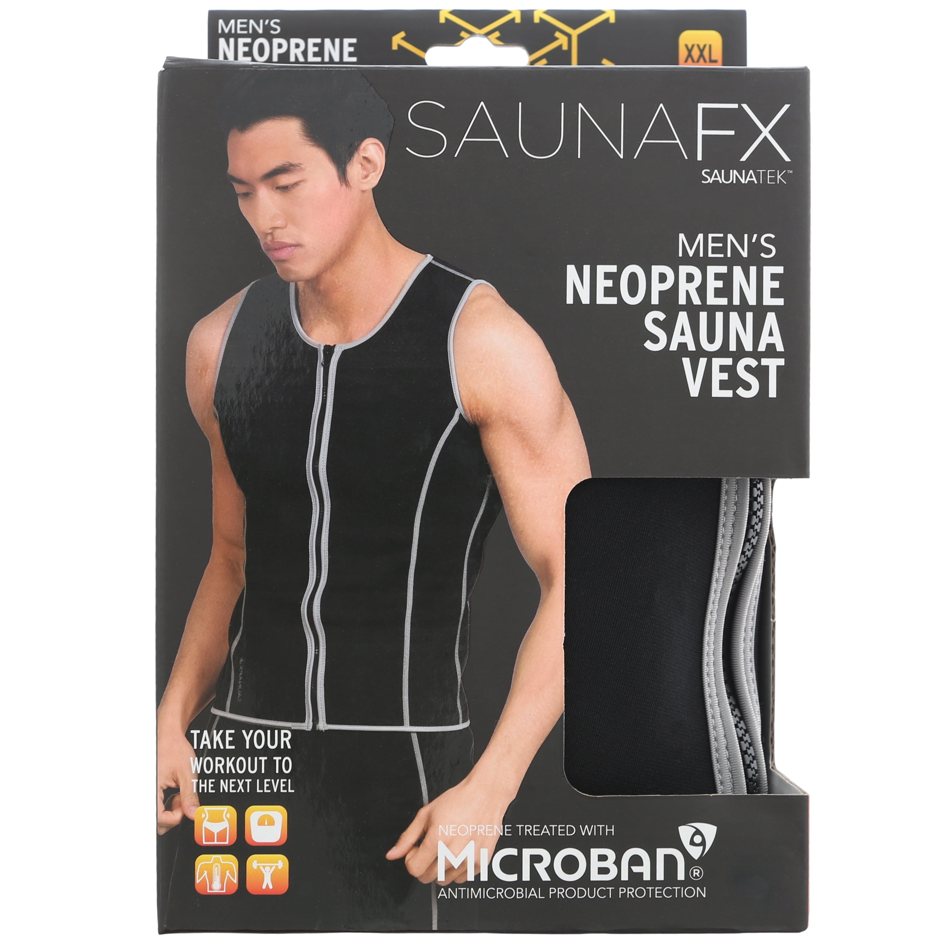 Men'S Slimming Neoprene Sauna Vest with Microban Antimicrobial Product Protection