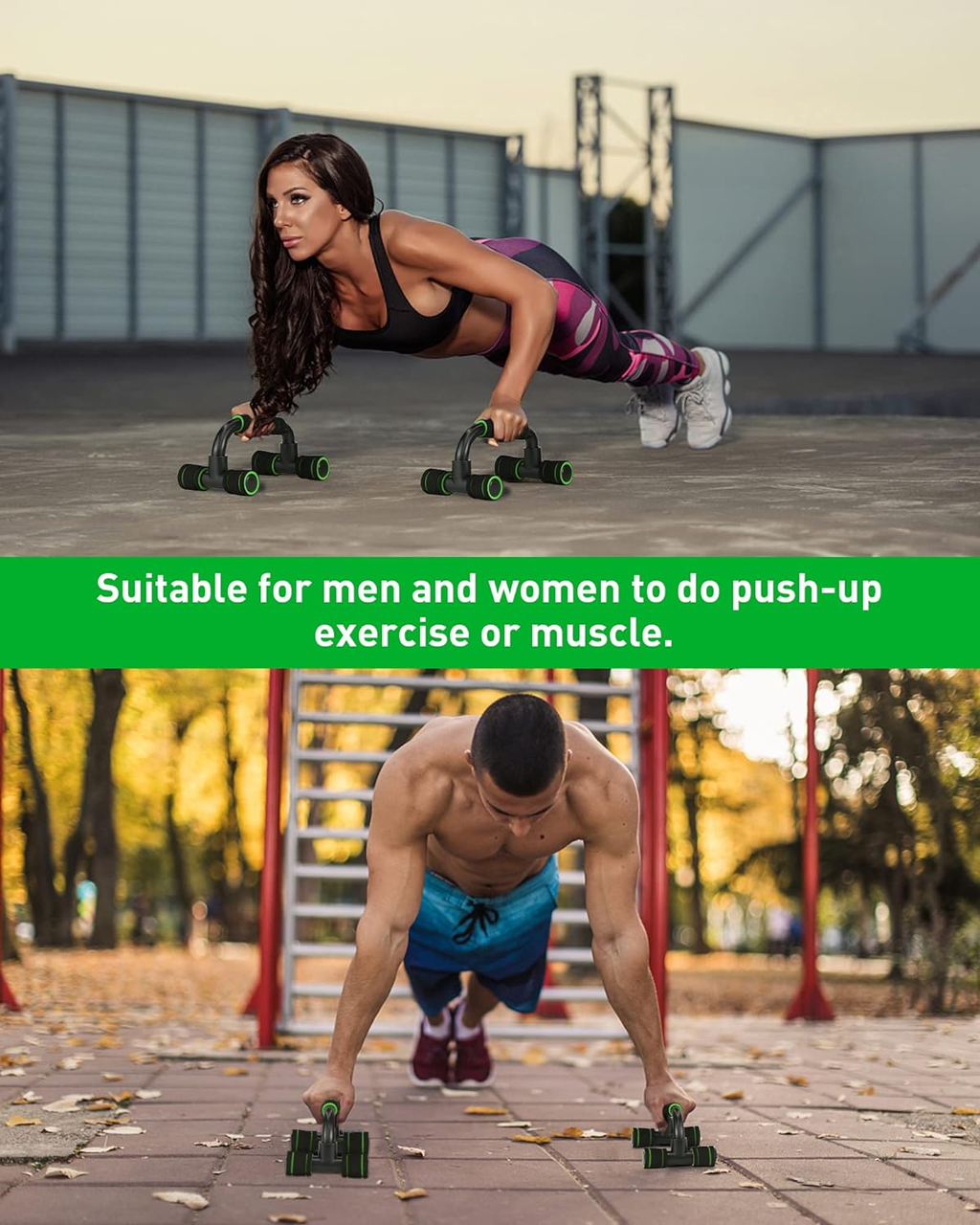 Push up Bar, Structure Portable for Home Fitness Training, Push up Stands Handle