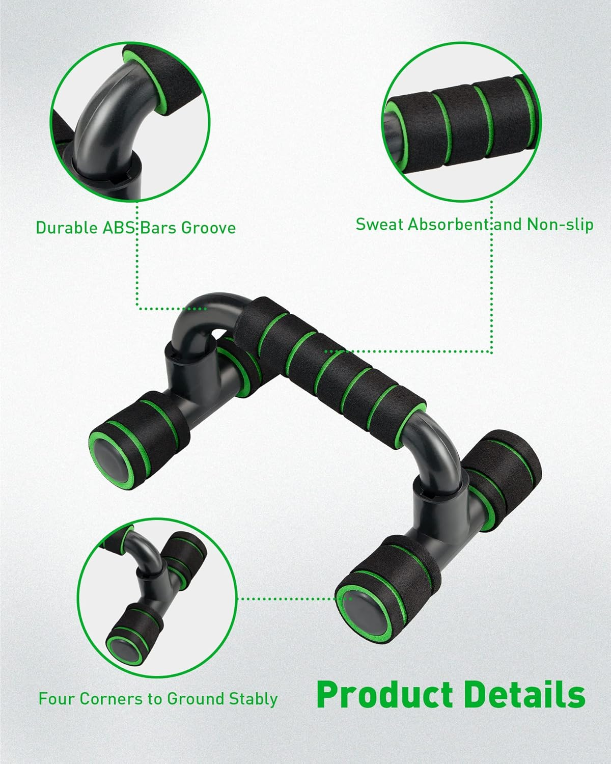 Push up Bar, Structure Portable for Home Fitness Training, Push up Stands Handle